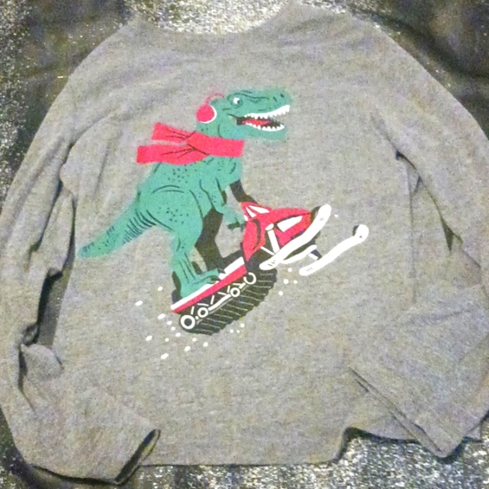 Kids Christmas long sleeve shirt gray